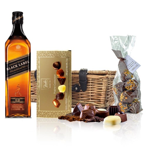 Johnnie Walker Black Label Whisky And Chocolates Hamper
